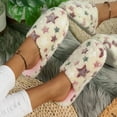 thumbnail image 6 of WOYY Women's Fuzzy Slippers Winter Warm Soft Soled Slippers Star Prints House Shoes, 6 of 6