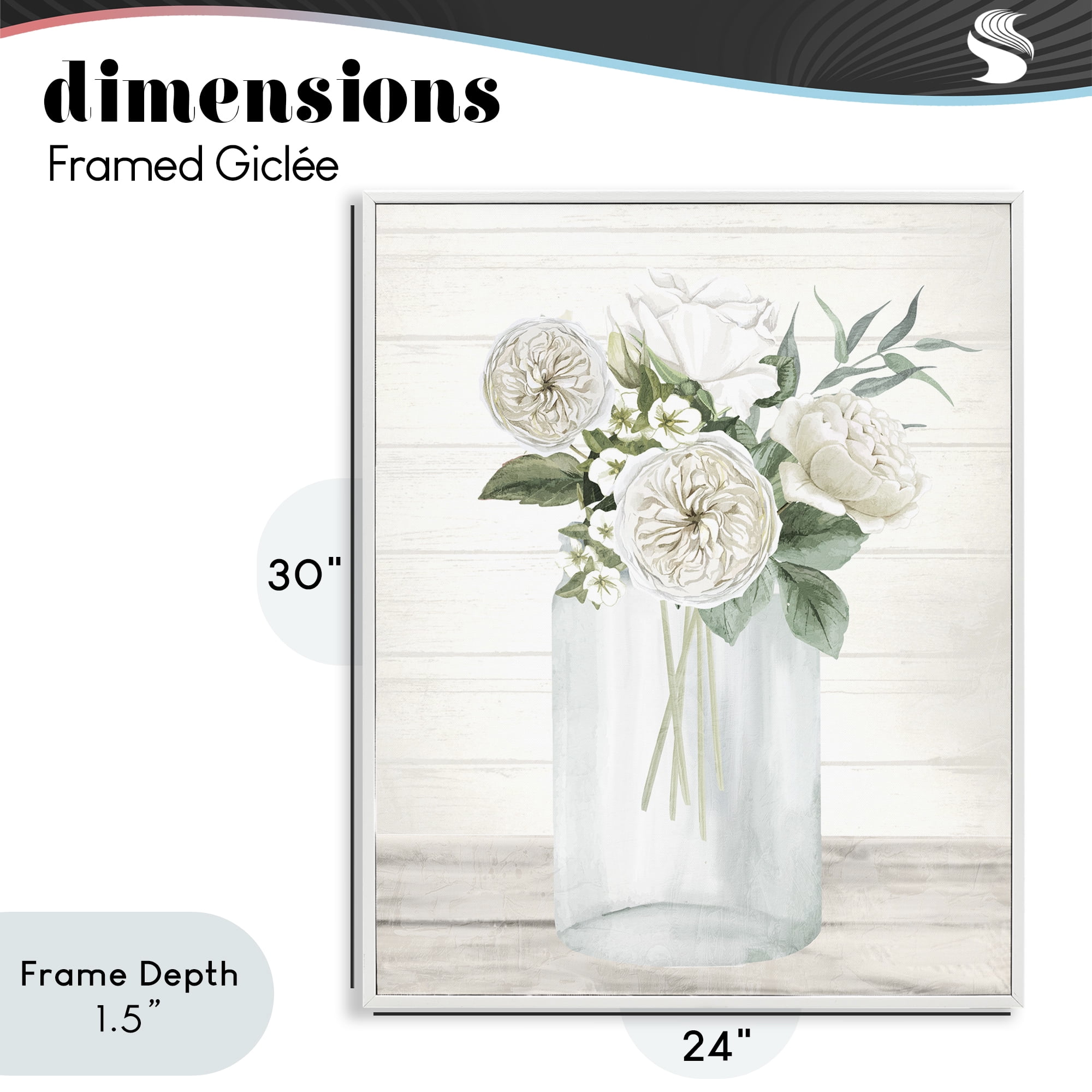 Stupell Industries Elegant Patience Bouquet White Framed Giclee Art, design by Kim Allen