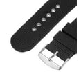 thumbnail image 5 of Uxcell Black Nylon Watch Band 24mm Width Soft and Comfortable Nylon Strap with Silver Buckle, 5 of 6