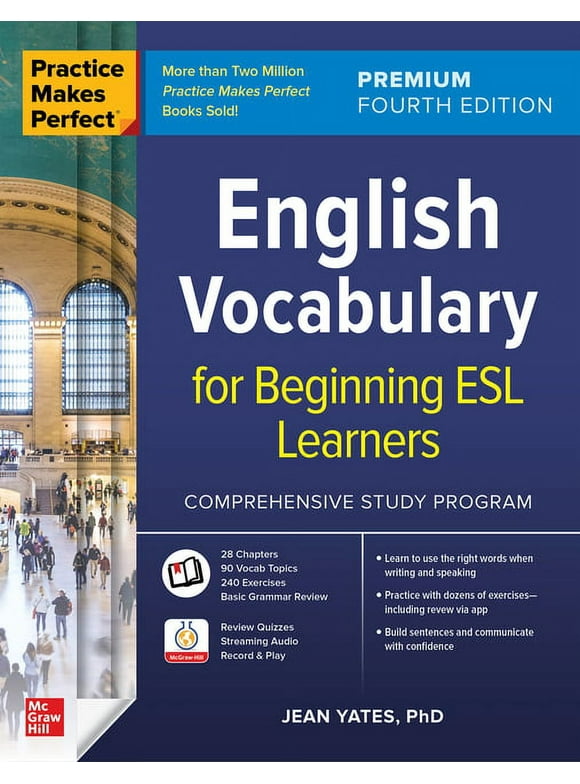 Practice Makes Perfect: English Vocabulary for Beginning ESL Learners, Premium Fourth Edition (Paperback)