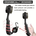 thumbnail image 3 of 2 Piece Golf Club Brush and Groove Cleaner with Magnetic Key Fob, Extra Large Golf Brush Head with Retractable Spike, Super Non-Slip Handle, Comfort Grip Golf Club Cleaner, 3 of 10