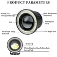 thumbnail image 5 of uds luz antiniebla para coche Ojos de Ángel anillo Halo faros Led redondos lámpara de conducción Universal, 5 of 5