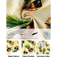 thumbnail image 5 of Men's Hawaiian Shirt Short Sleeve, Tropical Beach Floral Shirts Casual Button Down Tops for Summer Trip Vacation, 5 of 10