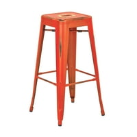 Bristow 30" Antique Metal Bar Stool, 2-Pack by Office Star Products
