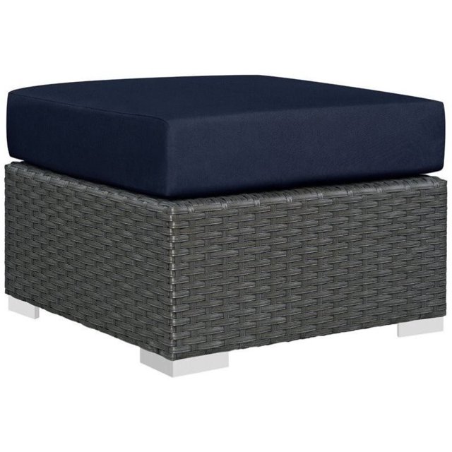 Hawthorne Pouf Patio Collection en Toile Bleu Marine