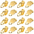 thumbnail image 1 of Miangastore 20 Pcs Clips d'Oreilles sur Boucles d'Oreilles Convertisseur Plat Rond Composants Bijoux Outils pour Boucles d'Oreilles DIY Non Percé (10mm, Doré), 1 of 8