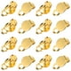 thumbnail image 1 of 20 piezas de clips de oreja en aretes Convertidor de componentes de aretes redondos planos Herramientas de joyería para bricolaje Pendiente Ninguno Orejas perforadas (10 mm, dorado), 1 of 5