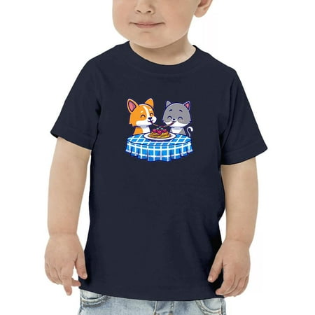 

Corgi N Kitten Eating Spaguetti T-Shirt Toddler -Image by Shutterstock 2 Toddler