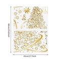 thumbnail image 4 of Christmas Window Clings Stickers - Golden Christmas Tree Static Decals for Glass, Reusable DIY Wall Mural for Home Office Shop Window Decor, 4 of 9