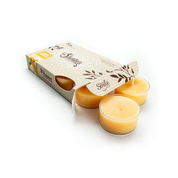 Apple Harvest Tealight Candles - 6 Beige Premium Scented Tea Lights - Natural Oils - Shortie's Candle Company