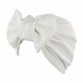 thumbnail image 2 of Holzkary Women's Turban Hat Bowknot Stretch Solid Hijab Headwrap Chemo Headwear Skull Cap Hair Loss Cover Head Hat Bow Cap Women Wrap Caps, 2 of 2