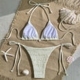 thumbnail image 6 of JSGEK Ladies Bikini Bathing Suit Padded Cups 3 Piece Ruched For Summer Swimming Activities Premium Premium Beige S, 6 of 7