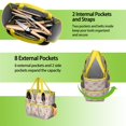 thumbnail image 6 of Garden Tool Bag,Pioneer Flower Floral Print Pattern Garden Tool Organizer,Garden Gifts,Waterproof Multi-Pocket Garden Tool Storage 11.8x5.5x11.4 Inch(Tools NOT Included), 6 of 6