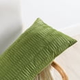 thumbnail image 2 of Home Soft Things Pleated Velvet 2 Piece Throw Pillow Cover Set - Avocado - 14" x 26", 2 of 5