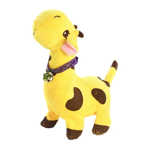 Juguete interactivo electrónico para mascotas, divertido para niñas y niños, lindo, suave y educativo. Amarillo
