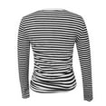 thumbnail image 5 of Goindgs Womens Long Sleeve Ribbed Shirts Casual Trendy Slim Stripe Tops Fall Winter U Neck Tops Basic Layer Tee Shirt for Women Z1 Black-L, 5 of 6