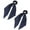 Navy blue, variant on Pack of 2 Knotted Bow Hair Scrunchies Elastic Hair Scarf Black Hair Ties Bands Satin Hair Ribbon Scrunchy Red Ponytail Holder for Women and Girls (Beige)