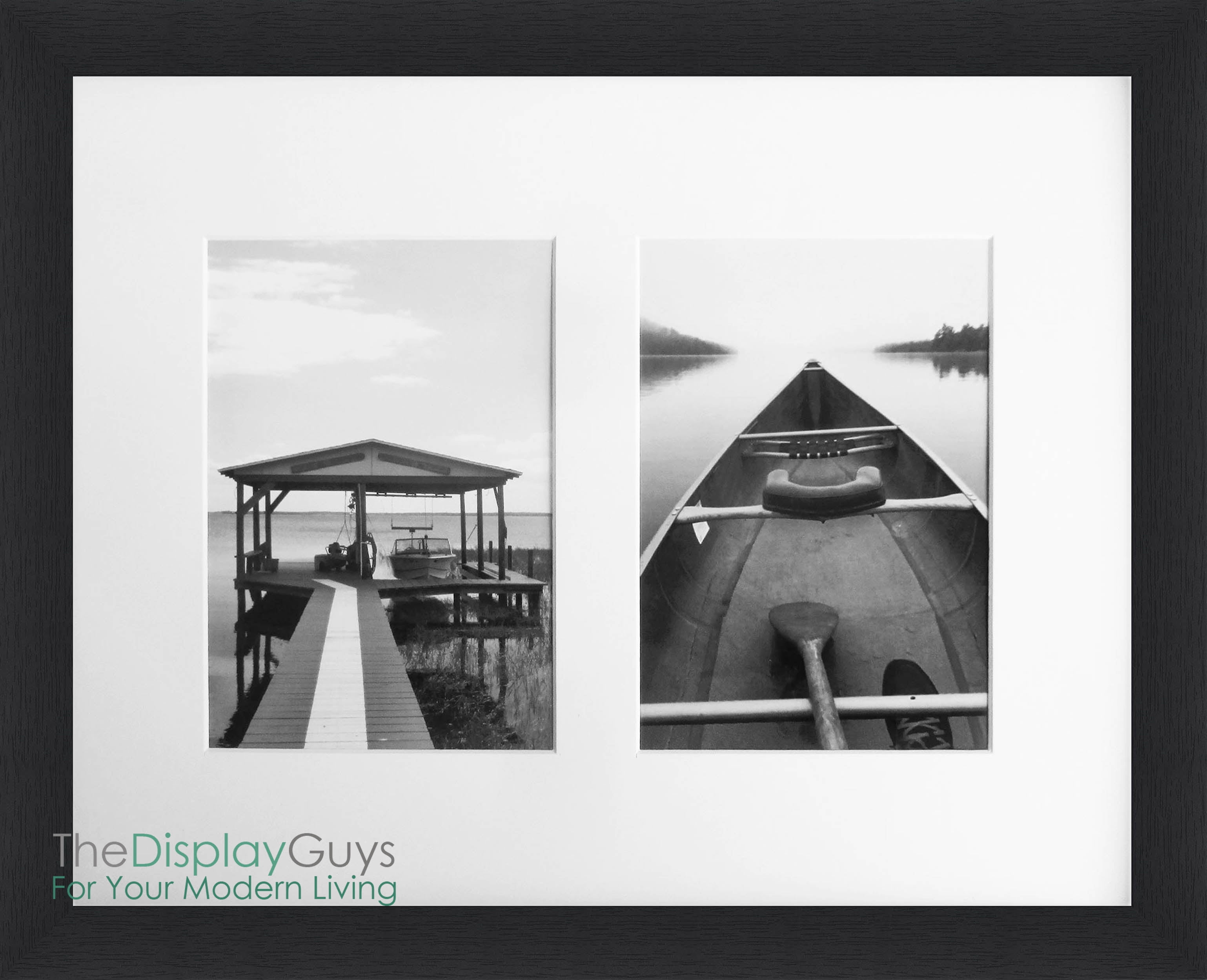 TheDisplayGuys multiopenings Wooden Collage Picture Frame for (2) 5x7