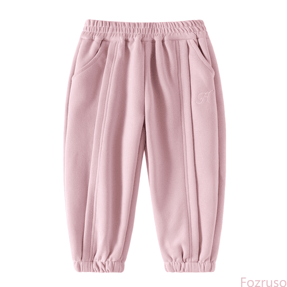 Fozruso Girls Sweatpants Women's Sportswear Pants Suitable For And Toddlers Casual Jogging Pants Soft And Comfortable Ankle Cuffed Trousers With Elastic Sizes 3-4 Years