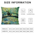 thumbnail image 5 of JEUXUS Vintage Black Cat Famous Monet Flowers Funny Floral Print Farmhouse Aesthetic Throw Pillow Cover White, 5 of 5