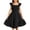Black, variant on Venzia Girls Summer Dresses Smocked Sleeveless With Pockets Breathable Toddler Sundress