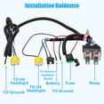 thumbnail image 4 of TopOne 12V Car H4 LED Headlight Relay Wiring Harness Kit Harness Group with Relay Headlamp Socket Modification Parts, 4 of 8