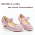 thumbnail image 3 of ADAMUMU Girls Dress Shoes Princess Low Heels Flat Mary Janes Shoes for Ballet Wedding School pink Size 12M little kid, 3 of 5