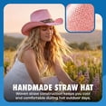thumbnail image 5 of grinderPUNCH Western Outback Cowboy Hat Straw Classic Western Style, 5 of 6