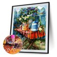 thumbnail image 2 of Cuadros Decorativos Kits de pintura de diamante 5D DIY Mosaico de esquina de jardín de taladro redondo completo (X669) Likrtyny embutido en tela, 2 of 6
