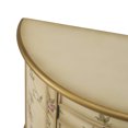 thumbnail image 4 of Christopher Knight Home Vintage Hand-Painted Half Moon Accent Storage Cabinet with Floral Design, Antique Cream, 4 of 11