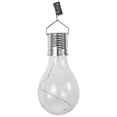thumbnail image 1 of Lámpara LED colgante giratoria solar, impermeable, para exteriores, jardín y camping (carcasa transparente con luz blanca cálida), 1 of 6