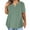 Green, variant on WIZUTIZ Plus Size Tops for Women Loose Short Sleeve Tshirt Oversized Solid Casual Blouse V-Neck Crochet Breathable Work out Tops Retro Tshirts Going out T-Shirt up to 65% Off Black XL
