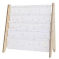 thumbnail image 1 of 3 Sprouts Recycled Fabric Kids Book Rack Storage Bookshelf Organizer in Taupe Blueberry for Ages 3+, 1 of 6