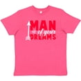 thumbnail image 3 of Inktastic Valentine's Day Man of your Dreams with a Heart and Arrow Youth T-Shirt, 3 of 5