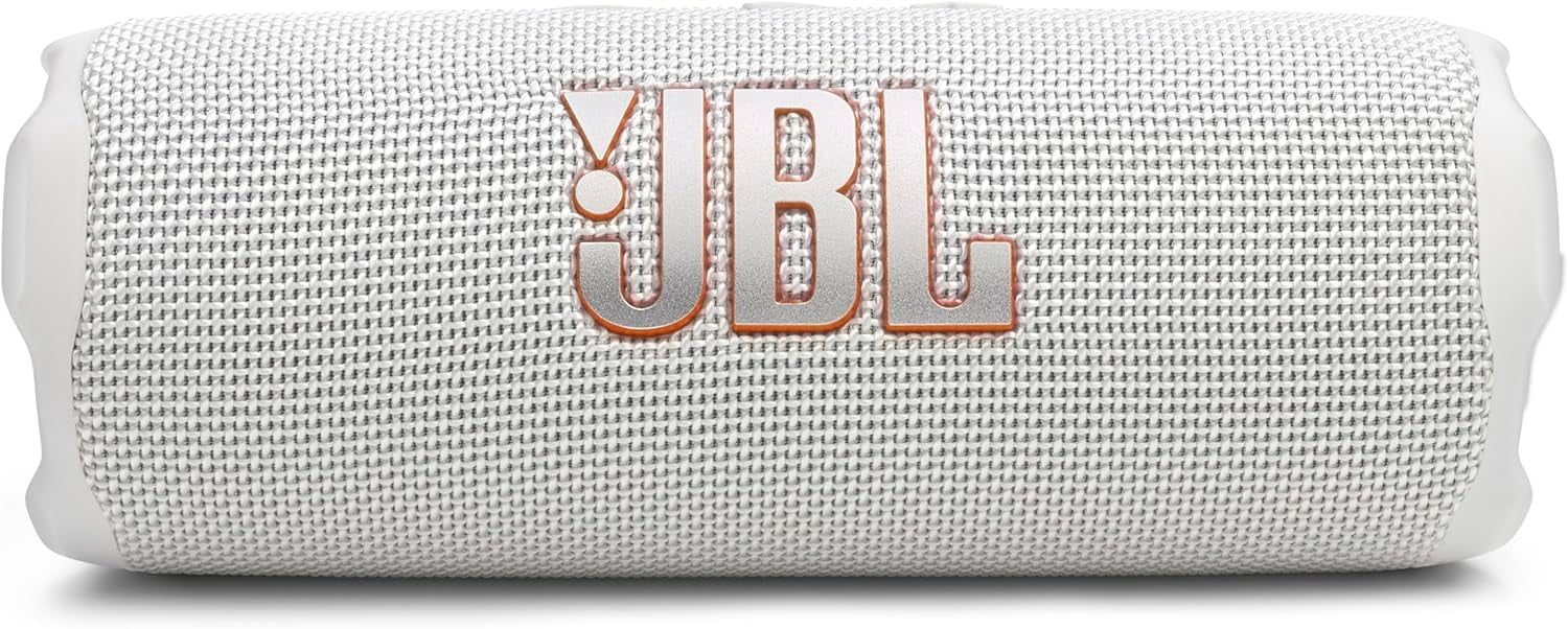 Open Box JBL Flip 7 - Portable waterproof and drop-proof speaker, Bold JBL Pro Sound with AI Sound Boost, 16Hrs of Playtime, and PushLock system with interchangeable accessories (White)