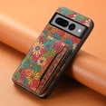 thumbnail image 5 of for Google Pixel 7 Pro Luxury Premium PU Leather + TPU Case with 3 Card Slots, Kickstand Back Case Floral Pattern Skin-Friendly Shock-resistance Cover for Google Pixel 7 Pro, Spring, 5 of 6