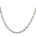 thumbnail image 3 of Auriga 925 Sterling Silver 4 mm Diamond-cut Rolo Chain Necklace for Women 30", 3 of 5