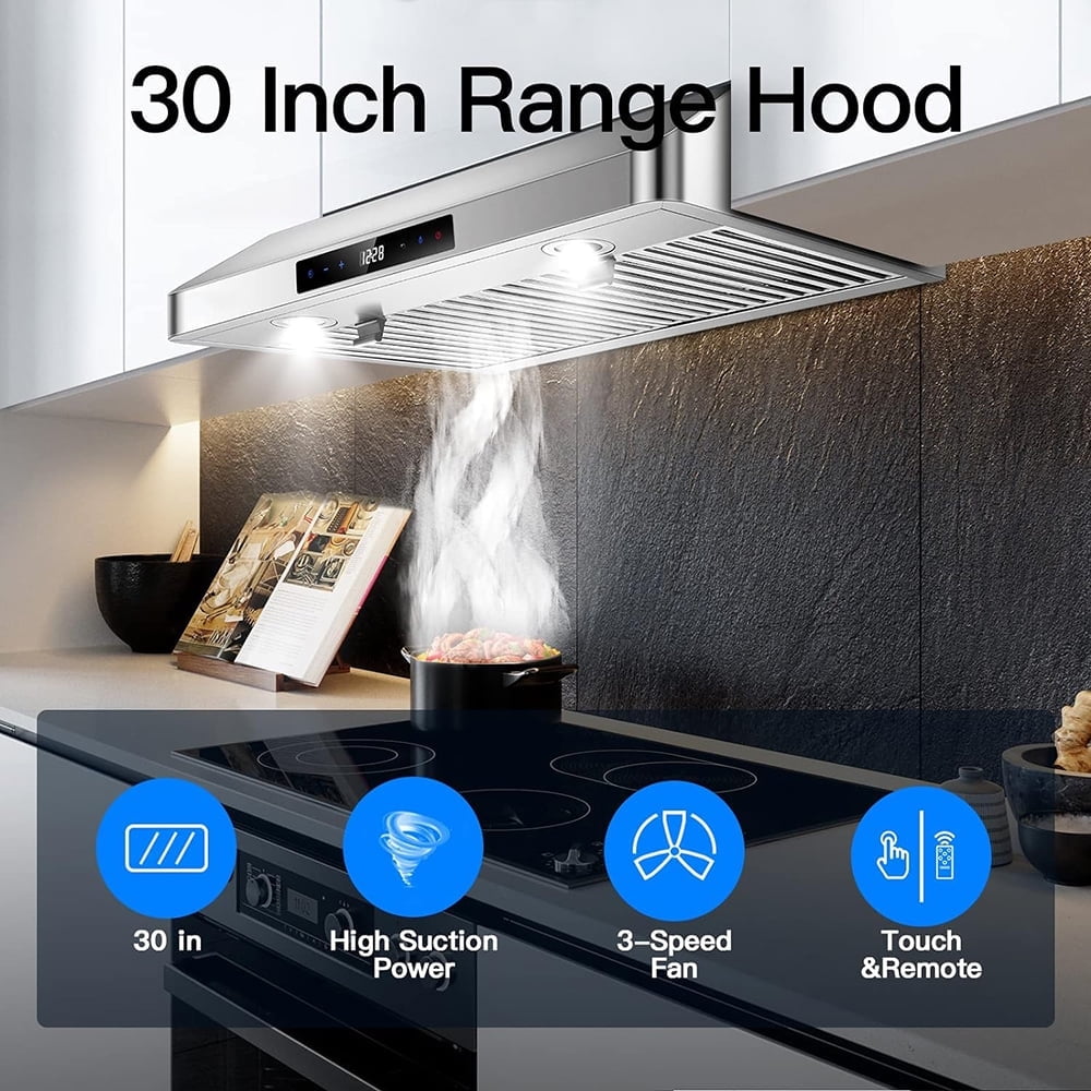 AMZCHEF 30 Inch Under Cabinet Range Hood