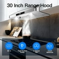 thumbnail image 4 of AMZCHEF Range Hood 30 inch Insert Stainless Steel with 9 Speed Fan 900 CFM Kitchen Vent Hood,Easy to Clean, 4 of 9