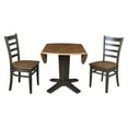 thumbnail image 2 of 42" Round Solid Wood Drop Leaf Pedestal Dining Table with 2 Dining Chairs, 2 of 6