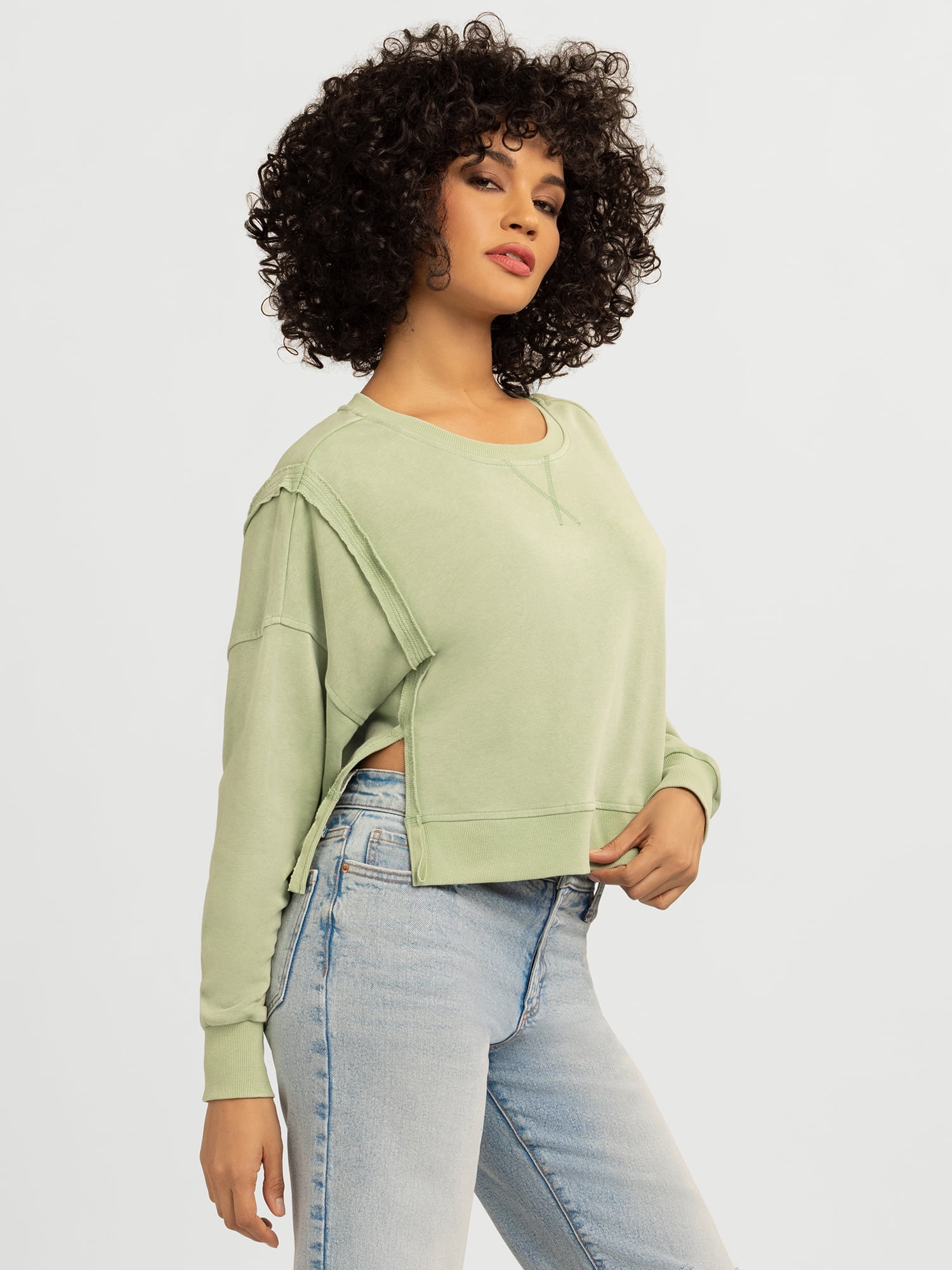 Jessica Simpson Women's Philomenia Knit Denim Pullover Top, Sizes XS-4X