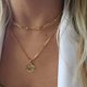 thumbnail image 3 of Collares con iniciales en capas para mujer, simple y lindo colgante de letra hexagonal con clip de papel, collar de cadena con inicial, collar de gargantilla, collares en capas de oro para mujer (dor TUNC Sencillez, 3 of 5