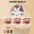 thumbnail image 4 of 3 Colors Eye Brow Powder Long-Lasting Waterproof, Tinted Eyebrow Powder Fill & Sculpt Full Eyebrow for Women,With Mirror, 4 of 5