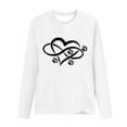 thumbnail image 4 of Pisexur Hauts pour Femmes Mode d'Automne T-Shirt à Imprimé Graphique Cœur Col Rond Manches Longues Chemises pour Femmes Chic Décontracté Hauts de Sortie Confort Polyvalent Blouses Légères, 4 of 5