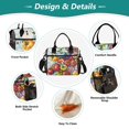 thumbnail image 3 of FORMRS Insulated Lunch Bag for Work School Unisex Large Capacity Cooler with Shoulder Strap, Blue Floral Tomatoes, 3 of 6