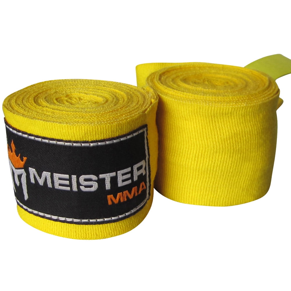 Meister 180" Elastic Cotton Hand Wraps for MMA & Boxing Pair
