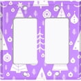thumbnail image 6 of Metal Light Switch Plate Cover Festive Christmas Tree Ornaments Purple XMS010, 6 of 13
