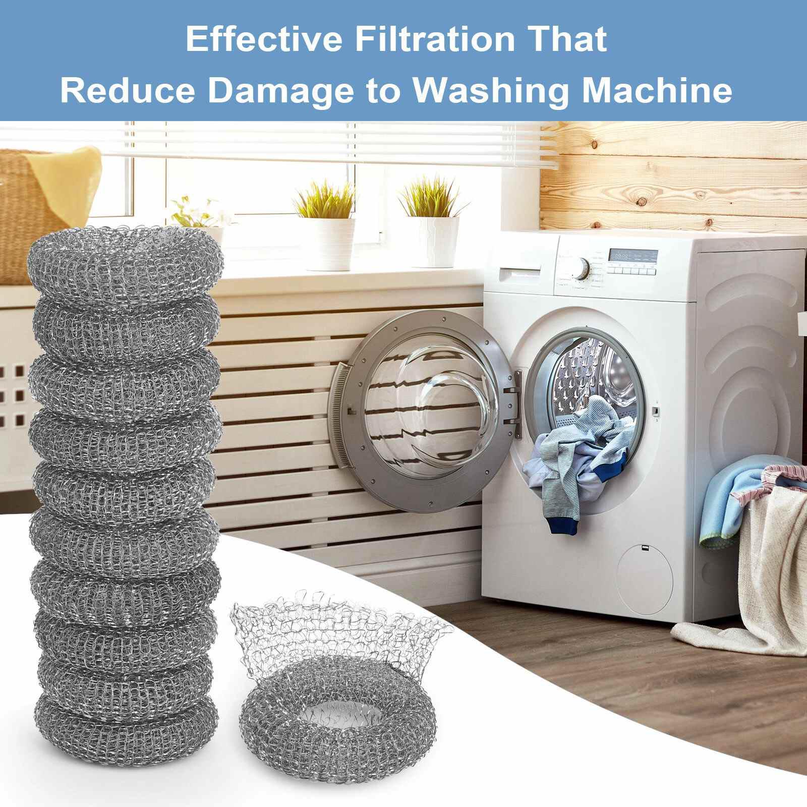 APPLAYERR Washing Machine Drain Filter Mesh 50 Pack Catches Lint Hair Durable Stainless Steel for Washing Machine Protection