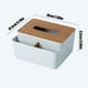 thumbnail image 3 of Caja de pañuelos de plástico para sala de estar, original, caja de pañuelos de múltiples compartimentos, caja de almacenamiento para cosméticos, lápiz labial, accesorios, caja de almacenamiento de, 3 of 9