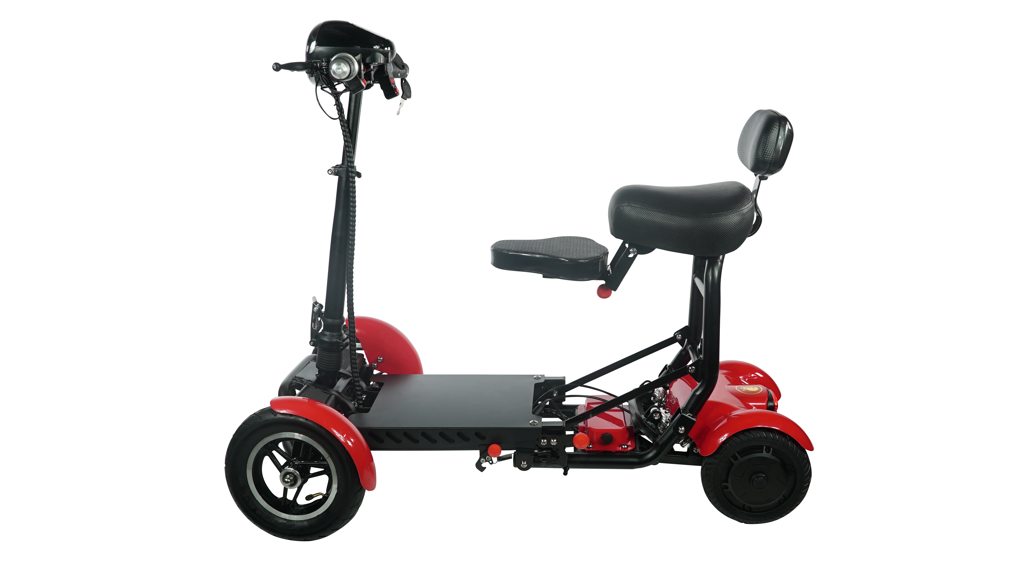 Powered Foldable Electric Scooter, Lightweight 4wheels Mobility Aid, Up to 16+ Miles (10 AH
